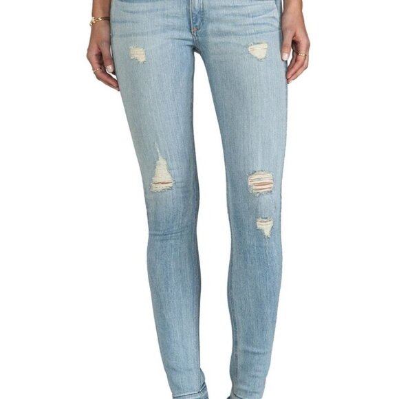 Rag & Bone/Jean Bromley Destroyed Slim Jeans - Picture 6 of 13